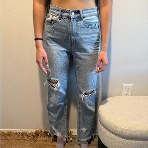 Distressed Light Blue Women's Jeans